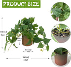 Artificial Plant Indoor Fake Pothos with Pulp Pot, Faux Potted Plant for Home, Office, Desk, Shelf, Living Room, Bedroom & Balcony Decor, 10x10cm, 2 Pack