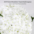 Leftover Hydrangea Artificial Flowers,4 Pcs Real Touch Hydrangea Flowers with 3 Pcs Butterflies for Centerpiece Table Decorations,Floral Arrangements for Coffee Table Decor Living Room Decor