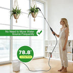 High Reach Plant Waterer USB-C Rechargeable Cordless, Garden Hose Sprayer Wand with Telescopic (34 In),One-Touch Electric Gardening Tools Watering Wand, For High Hanging Plants Watering Devices