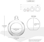 WGV Hanging Terrarium Globe, Width 2.5", Height 3", DIY Air Succulent Planter, Clear Glass Vase Orb with Flat Bottom, Candle Holder for Windowsill Outdoor Garden Decor, 6 Pieces Bulk
