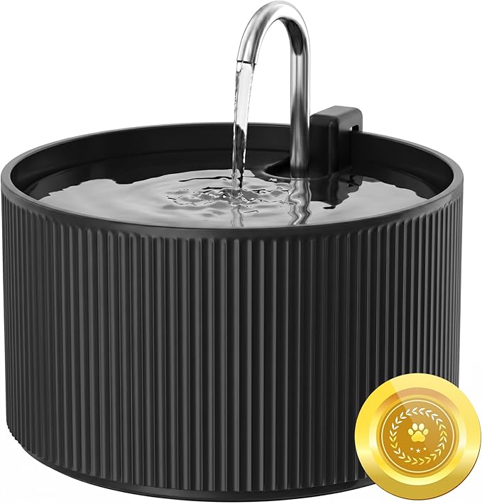 Ceramic Cat Water Fountain, 2.2L/74oz Automatic Pet Drinking Fountain for Indoor Cats and Small Dogs, Ultra Quiet, BPA-Free, Cat Water Dispenser with Filter – Easy to Clean