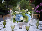 YalzoneMet Hydrangea Artificial Flowers 4 Pcs 2 White 2 Light Blue 21 inch Long Rod Real Touch Lifelike Fake Latex Hydrangea for Home Party Outdoor Wedding Gifts Christmas Decor Table Centerpiece