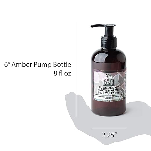 Cute Farms Succulent, Cacti, & Aloe Fertilizer | Gentle Monthly Use Formula Plant Food (Three - 8 oz. Bottles)