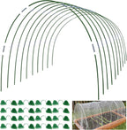 MAXPACE Greenhouse Hoops for DIY 2.8ft or Wider Grow Tunnel, Rust-Free Fiberglass Support Hoops Frame for Garden Fabric, DIY Plant Support Garden Stakes, Gardening Supplies, 50pcs