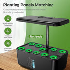 Ahopegarden Indoor Garden Hydroponics Growing System: 10 Pods Plant Germination Kit Herb Vegetable Growth Lamp Countertop with LED Grow Light - Hydrophonic Planter Grower Harvest Lettuce
