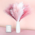 SeptCat 80 Pcs Pampas Grass Decor 21.7" Fluffy Pink White Violet Faux Short Pampas Grass Artificial Small Pompas Grass Flower Vase Filler for Home Wedding Decoration