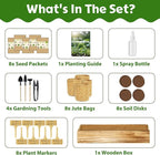 LUOJIBIE 8 Herb Indoor Garden Kit for Beginners, Complete Windowsill Growing Gifts Set, Mothers Day Gifts for Mom Women, Unique Christmas Birthday Gifts for Girls Boys Men Housewarming, Kitchen Decor