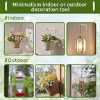 Plant Hangers Outdoor Indoor, 4 Pack 8" Plant Hooks for Hanging Bird Feeder Flower Basket Wind Chime Solar Lantern, Wall-Mounted Decorative Hook, Heavy Duty Rust-proof Steel Bracket for Hanging Plants