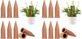 VIVOSUN 12-Pack Self-Watering Spikes, Hexagonal Terracotta Watering Stakes, Auto-Water Device, Planter Insert for Indoor & Outdoor Potted Plants