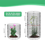 Eunika 18 Pcs Round Plant Protector from Animals, 6 Pack 12" x 12" Metal Mesh to Keep Animals Out Wire Plant Protectors for Rabbits Chicken Bunny Barricades for Garden Vegetable Flowers Protection