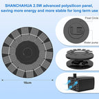 2.5W Solar Bird Bath Fountain Pump, Solar Fountains, Solar Powered Water Fountain with 6 Nozzles and Fixer for Bird Bath, Outdoors, Fish Tank, Pond, Pool and Garden