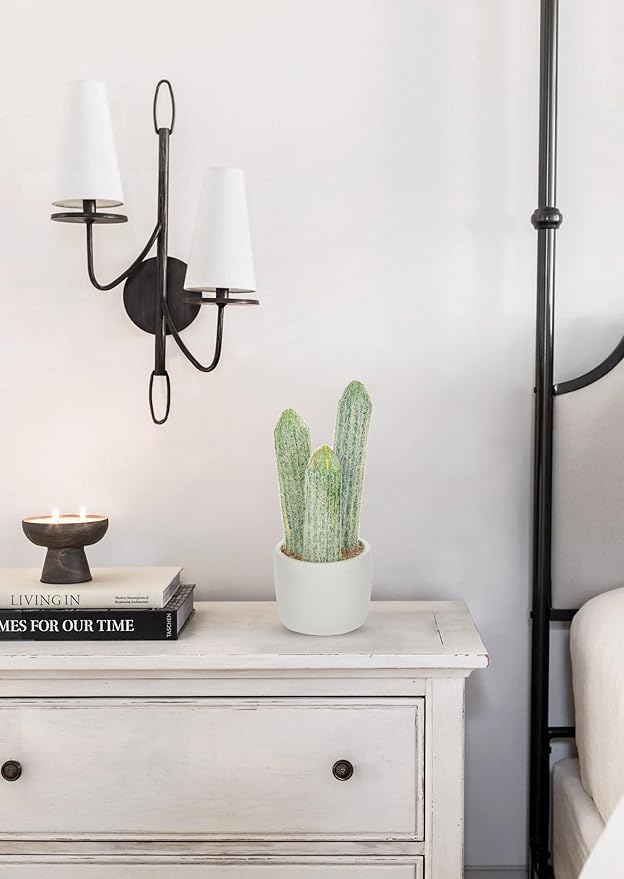 DILATATA 9.8' Small Old Man Cactus Faux Cacti Plant ARTIFICIAL Cactus for Home Garden Office Decor Housewarming Gifts