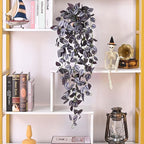 BLEUM CADE Fake Hanging Plants, 4pcs Artificial Hanging Plant, Faux Deep Purple Vines Hanging Plant for Wall Home Living Room Indoor Outdoor Halloween Decor (No Baskets)