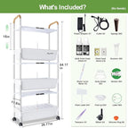 Indoor Hydroponic Growing System with 81 Pods Herbs Garden Kit with 30W Led Grow Light Large Movable 3-Layer Floor-Standing Hydroponic Gardening System for Vegetable Fruit