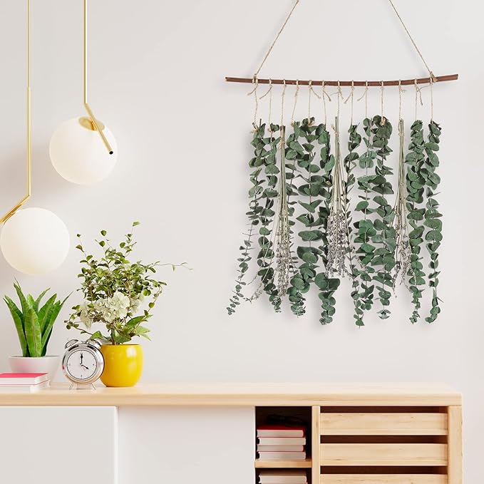 Bathroom Decor Real Eucalyptus for Shower and Lavender Fresh Eucalyptus Stems Wall Hanging Decor Fragrance Greenery Wall Hanging for Wedding Decor,Bedroom,Living Room,Kitchen,Boho Home Decor