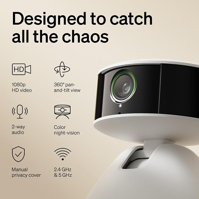 PETLIBRO Dog Camera with Phone App, 360° Auto Tracking Pet Camera for Home Alone Pets, Real-Time Alerts, Two-Way Audio, Color Night Vision, Indoor Camera for Dogs & Cats