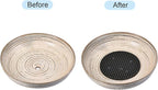 MECCANIXITY Flower Pot Hole Mesh Pad 4.7 Inch Bonsai Plant Bottom Round Plastic Soil Grid Screen Mat, Black Pack of 20