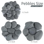 River Rocks, 40lbs Black Pebbles for Indoor Plants, 1-2 Inch Aquarium Rocks, Natural Stones for Landscaping Garden Paving Plant Rocks Crafting Walkways