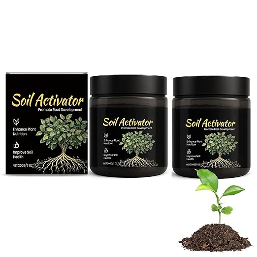 Soil Pro Activator, Soil Activator for Plants, Water Soluble Formula, Organic SoilActivators and Fertilizers, Promotes Nutrient Absorption and Root Development in Vegetables and All Plants (2Pcs)