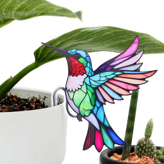Hummingbird Gifts for Women, Hanging Plant Planter for Indoor Outdoor Garden, Mothers Day Birthday Gifts for Mom Grandma from Daughter Son, Bird Lover Plant Pots Accessories