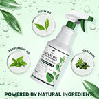 Neem Oil Spray for Plants with Peppermint Oil, Easy Ready to Use Natural Plant Wash and Foliage Care for Indoor and Outdoor Plants, Gardens, Houseplants & Vegetables, 16 oz