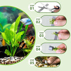 52Pcs Aquarium Plant Weights for Fish Tank - Aquarium Plant Anchors Live Plants Fixed Ring Base, Non-Toxic Weighted Blocks to Hold Aquatic Live Plants Underwater