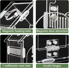 Magnetic Acrylic Spider Enclosure Kit - 5.9"x3.9"x5.1" Escape-Proof Terrarium for Jumping Spiders, Tarantulas & Mantis with Secure Magnetic Door & Ventilation