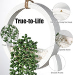Boho Wall Decor, 2Pcs Fake Hanging Plants Artificial Succulents, Indoor Hanging Planter Greenery Decor, Perfect for Bathroom Living Room Bedroom Office Washroom, Faux Succulent Wall Floating Plants