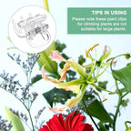 M METERXITY 100-Pack Orchid Clips, Plastic Garden Plant Clips, 6 Claws Orchid Clips, Garden Plant Support Clip for Supporting Stems/Vines/Stalk Grow Upright [Transparent]