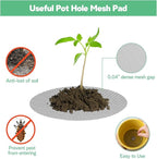150 Mesh for Plant Plant Hole Mesh Pads Drainage Screen Plastic Round Flower Hole MeshScreen Cover Pad 2 3 4 Inch Assorted SizesMesh Preventing Soil Leakage