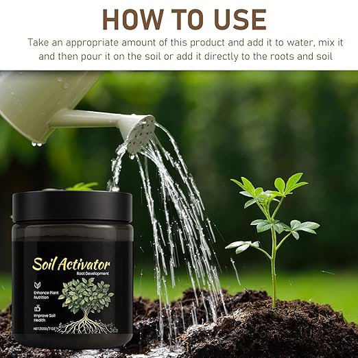 2 Pack 200g Soil Activators, Organic Soil Activators and Plant Fertilizers, Premium Soil Activated Treasure, Water-Soluble Formula, Promoting Growth for Vegetables & All Plants