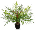 Briful Large Fake Plants 19.7'' Potted Faux Palm Plant Realistic Greenery Artificial Plants Indoor for Home Decor Farmhouse Centerpieces Wedding