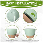 Self-Watering Pots for Indoor Plants with Visible Water Window,5/6/6.5/8/10 Inch Outdoor Flower Pots with Drainage Holes & Reservoir for Patio, Home Decor (Green)