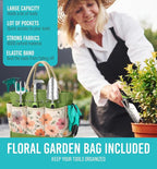 Heavy Duty Garden Tools Floral Set - Rust Proof, Non-Slip, Durable Gardening Supplies - Ergonomic Hand Tools - Ideal Gardening Gifts for Women, Men Mom, Dad