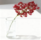 Artificial Orchid Flower Single Branch Dancing Oncidium Silk Material Lifelike Arrangement 74CM Tall For Wedding Home Office Living Room Decor(burgundy)
