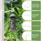Mkono Plant Hangers Indoor, 6 Inch Metal Plant Bracket, Decorative Wall Hooks for Hanging Plants, Bird Feeder, Flower Basket, Wind Chimes, Home Outdoor Decor, 2 Pack White