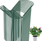 Tioncy 24 Pcs 24 H x 10 W Plant Support Stakes Cages for Garden, Metal Half Round Plants Tension Rods for Indoor Outdoor Large Tall Flower Vegetables Tomato Peony Rose Support