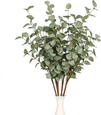 12 Pcs 27" Eucalyptus Stems Greenery Stems Eucalyptus Leaf Spray in Green Silk Plastic Plants Floral Artificial Plants for Home Party Wedding Decoration