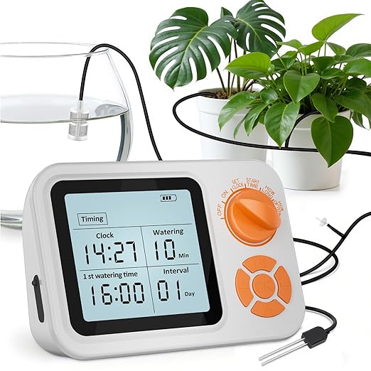 Topotdor Automatic Indoor Plant Waterer for 15 Potted Plants, Self Watering System Drip Irrigation Kit with Programmable Timer & Smart Humidity Detection