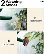Bamworld Watering Can for Indoor Outdoor Plant Metal Watering Can with Removable Spout Embossd Design Plant Watering Devices Stainless Steel 1/2 Gallon Watering Cans Home & Garden Décor Deep Green