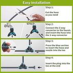 98FT 1/4" Quick-Connect Drip Irrigation System Kit, Automatic Garden Watering System with 16 Pcs Adjustable Spray Nozzles for Garden, Greenhouse, Yard, Lawn