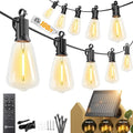 Brightown 100FT Solar String Lights Outdoor Waterproof, Patio Lights with Remote and 31+2 LED Shatterproof Bulbs, Dimmable & Timable, 3 Light Modes, Solar Lights Outdoor for Yard Camping Party Outside