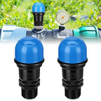 Threlaco 2 Pack Air Release Valve Air and Vacuum Relief Male Thread Bleeder Valve Vent Irrigation Water Saving System for Agricultural Drip Systems (1 Inches)