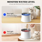 Pawtners Pet Dog Water Fountain with Vortex Filter, 1 Gal/3.5L Water Bowl Dispenser for Medium Small Dog/Cat, Automatic No Spill Cat Fountain for Inside, Deep Drinking Area and Quiet Pump, 6.7" H