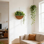 Fake Hanging Plants Artificial Plants Indoor, Faux Plants Eucalyptus in Pot for Living Room Bathroom Wall Décor, Outdoor Porch Decorations, Farmhouse Home Office Décor(Brown