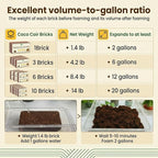 Halatool 6 Pcs Organic Coconut Coir Bricks for Plants, Compressed Coco Coir Brick Coconut Fiber Substrate with Low EC & pH Balance, High Expansion Coco Peat Seed Starter Garden Soil for Planting