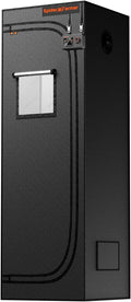 Spider Farmer 2x2x6 Grow Tent 2025 New, 24"x24"x72", with Hook for Controller, View Window, Side Buckle for Door, 1680D Thicken Mylar Canvas for Indoor Hydroponic Growing for SF1000, SE1500, G1500
