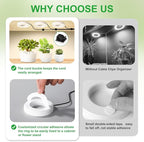 3 Head White Halo Angel Ring Ceiling LED Plant Growth Lights for Shelf, 3000K+6000K Full Spectrum Grow Lamps for Plant Growth Indoor Plants with 6/12/16H Timer, 3 Spectral Modes, 10 Dimmable Levels