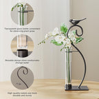 Marbrasse Plant Propagation Station, Plant Terrarium with Tubes Glass Vase, Desktop Glass Planter for Hydroponic, Plant Lover Gifts for Women Home Kitchen Office Garden Decor Terrarium Supplies