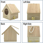 Tfwadmx Wooden Bird House, Hanging Birdhouse for Outside, Garden Patio Decorative Nest Box Bird House for Robin Budgie Swallow Little Sparrow Finch Throstle or Medium Size Birds